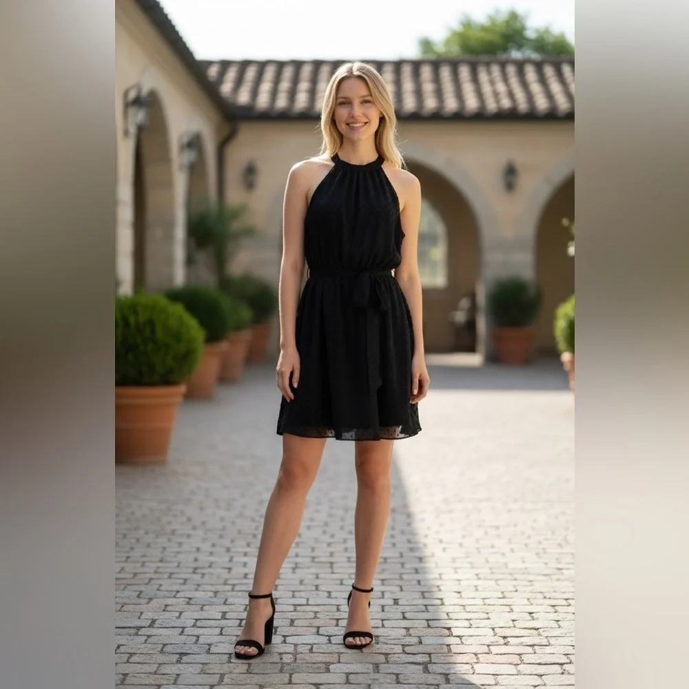 Chiffon Halterneck Dress Size 160 Pre own